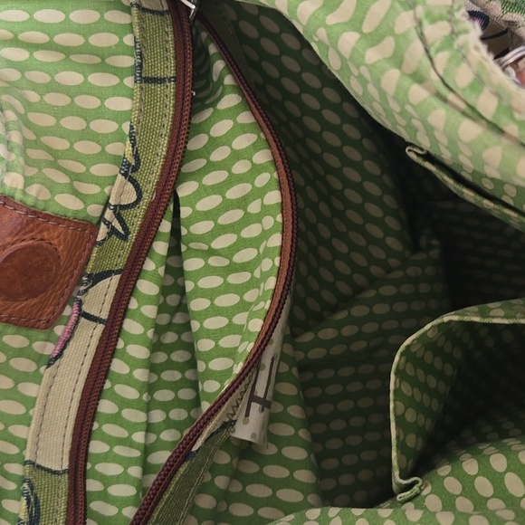 Fossil Green Floral Print Bag - Picture 6 of 11